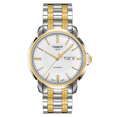 Tissot Men's Watch Automatics III T-Classic 39mm Silver Gold - T0654302203100